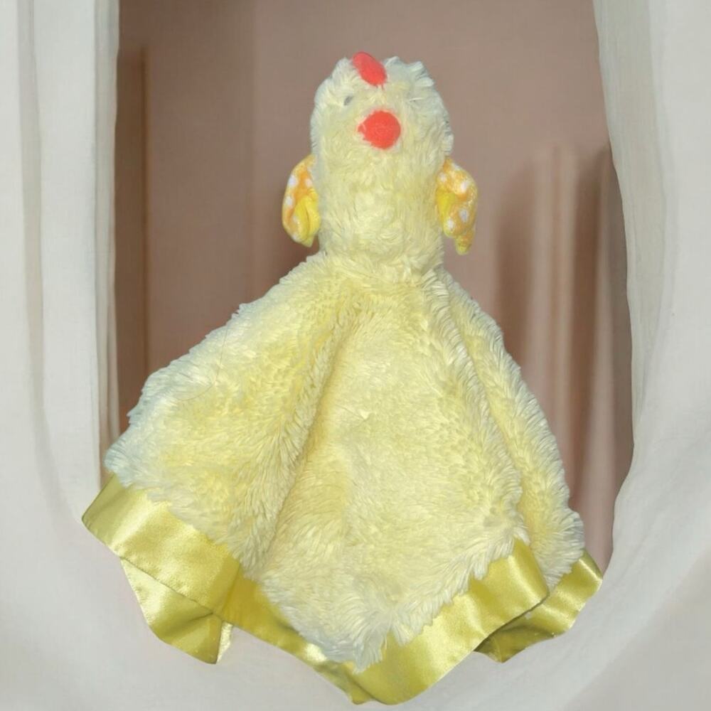 Cloud Island Baby Yellow Chick Lovey Security Blanket Crinkle Wings Satin Trim